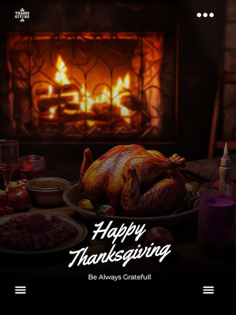 PSD free psd festive thanksgiving day template