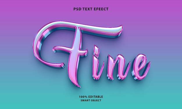 Free psd fine text effect