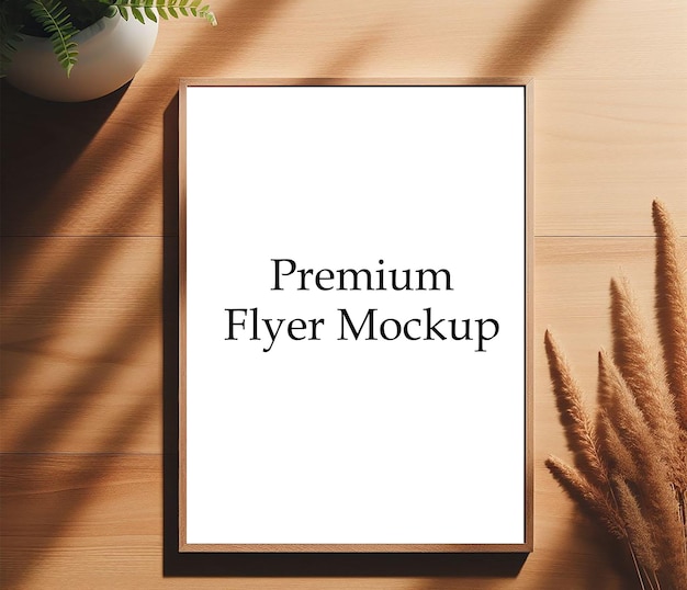 Free psd flyer mockup