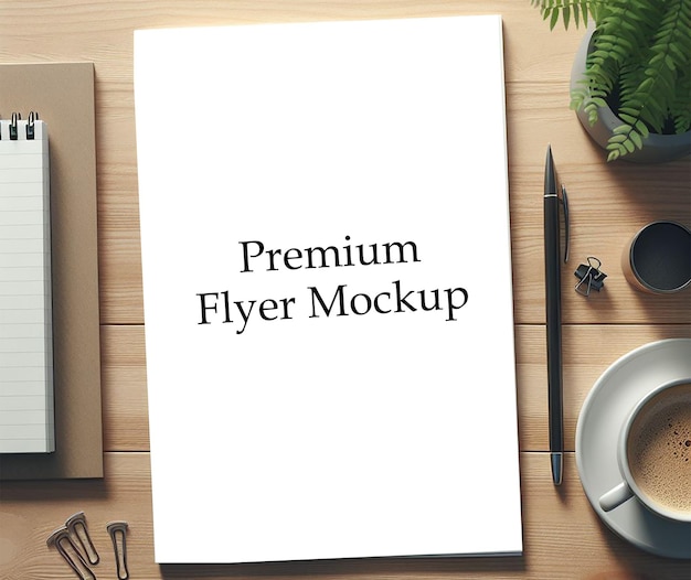 Free psd flyer mockup