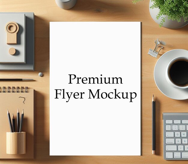 Free psd flyer mockup