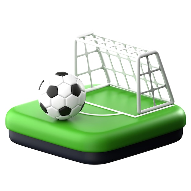 PSD iconica 3d di calcio psd gratuita