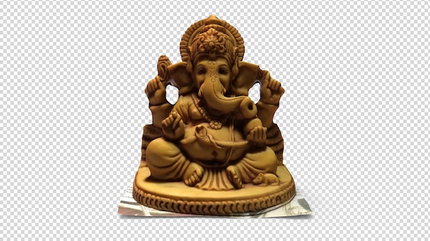 透明背景上的 Ganesh 雕像的免費 PSD