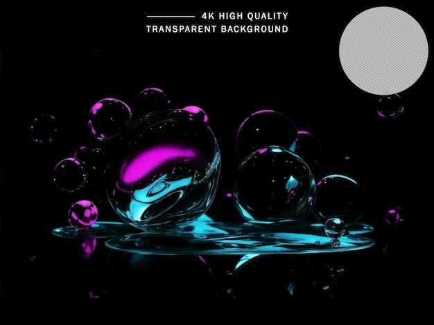 PSD free psd glass blobs on high quality transparent background png