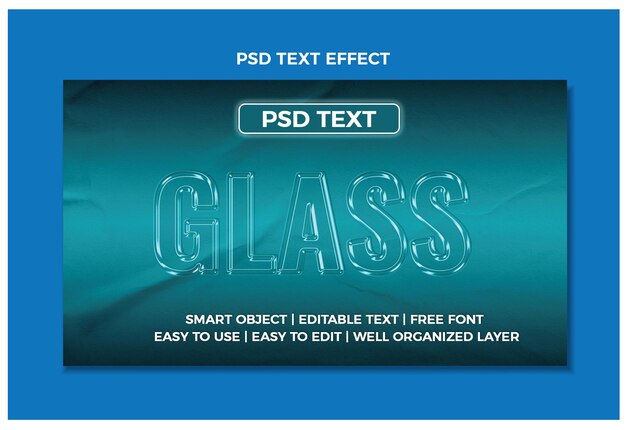 PSD free psd glass text effect