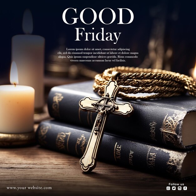 Free psd good friday social media post design