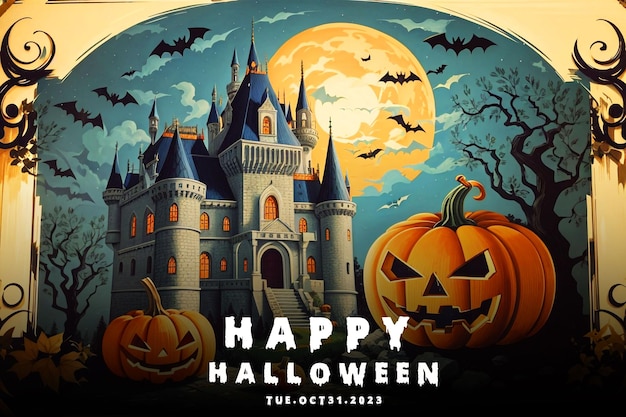 PSD free psd halloween design template