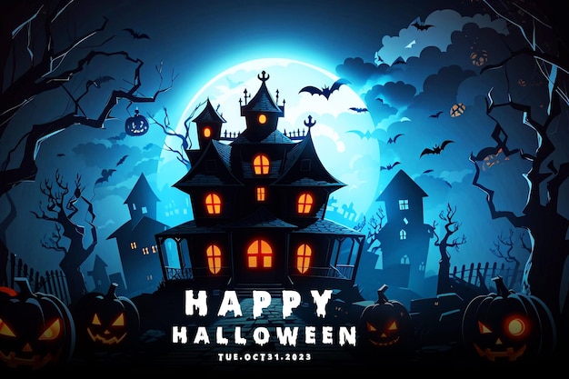 Modello di progettazione di halloween psd gratis