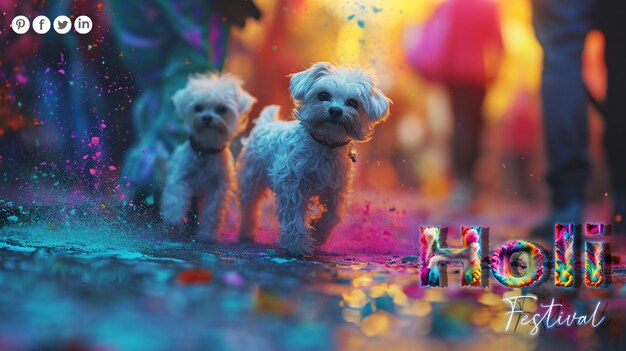 Free psd happy holi festival colorful environment social media bannerposter