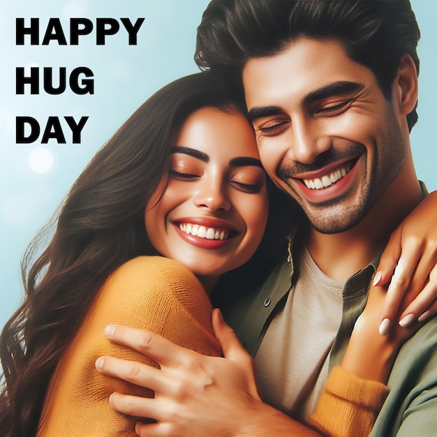 Psd gratuito per la creazione di post sui social media per il happy hug day