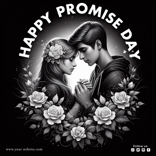 Free psd happy promise day social media post design