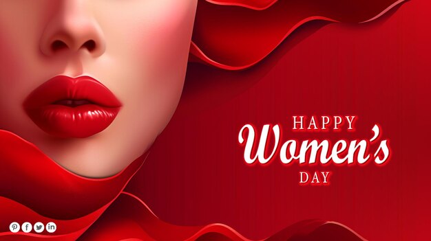 PSD psd gratuito happy womens day banner per i social media delle donne forti e belle