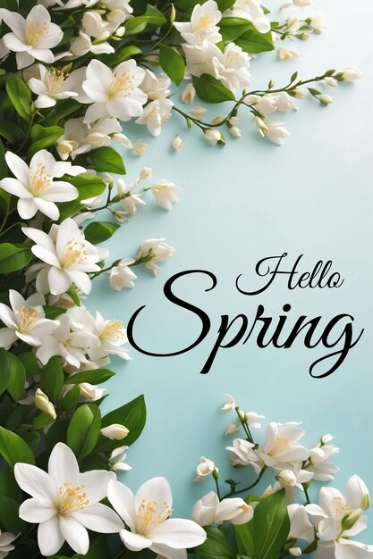 PSD Бесплатный дизайн шаблона баннера для социальных сетей hello spring