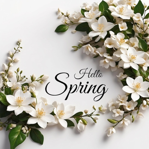 PSD psd gratuito hello spring social media post design