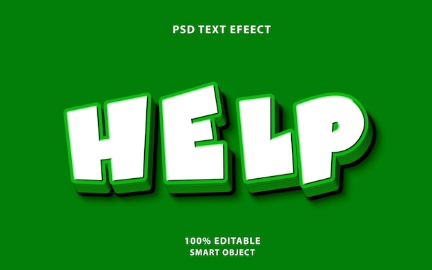 PSD free psd help text effect