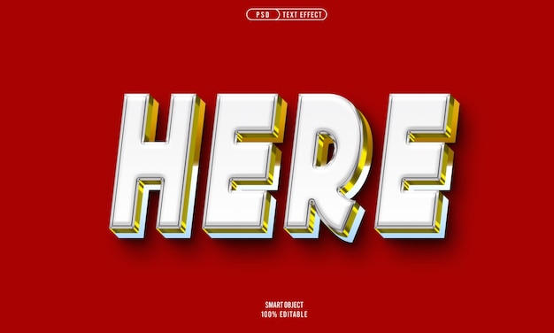 Free psd here text style effect