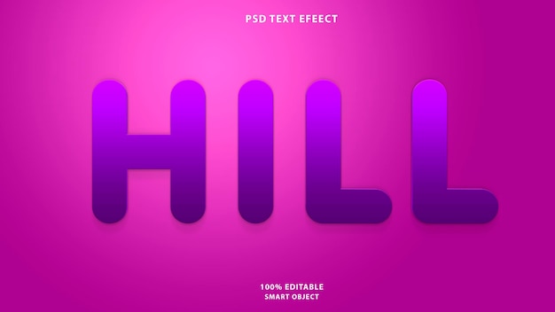 Free psd hill text effect