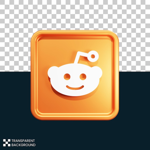 PSD icona psd gratuita reddit 3d rendering