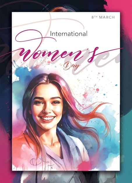 PSD free psd international womens day flayer 2024