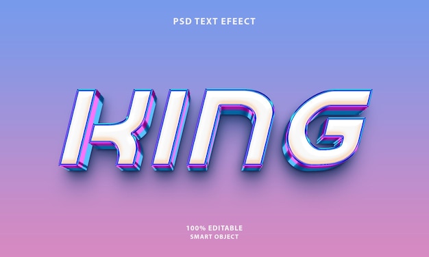 PSD free psd king text style effect