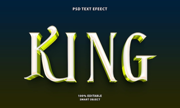 Free psd king text style effect