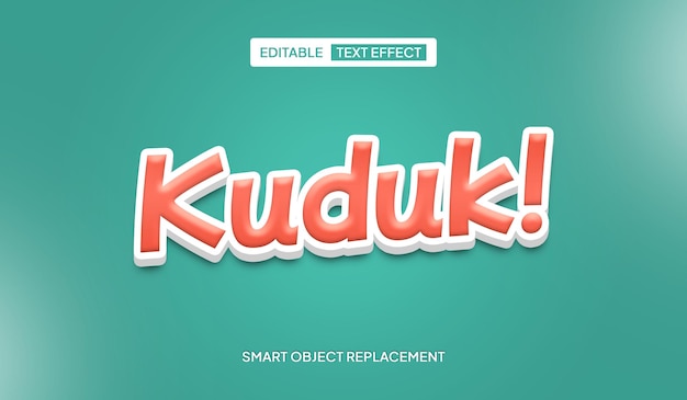 Free psd kuduk editable text style effect