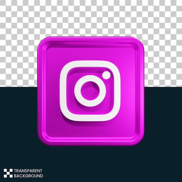 Rendering 3d di instagram logo psd gratuito