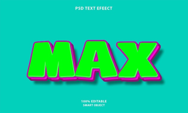 Free PSD max text style effect