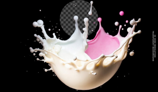 PSD splash di latte psd gratuito e sfondo trasparente di alta qualità