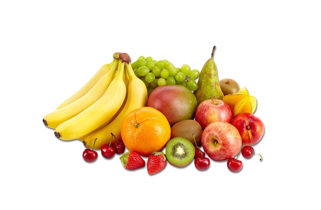 PSD free psd mix fruit png op transparante laag achtergrond