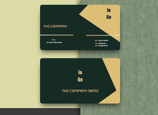 Free PSD mockup of business card