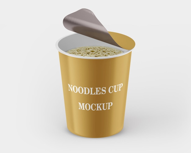 PSD free psd mockup a cup of noodles cup mock in a gold container