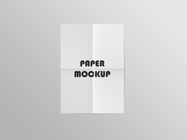 PSD free psd mockup a paper that says paper mockup is on a gray background