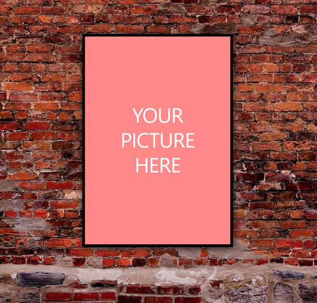 PSD free psd mockup a sign that says your picture here on it