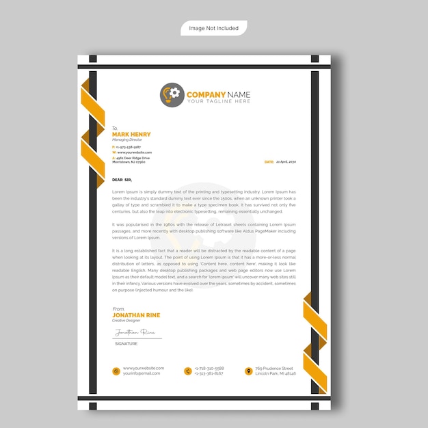 free psd modern business and corporate letterhead template