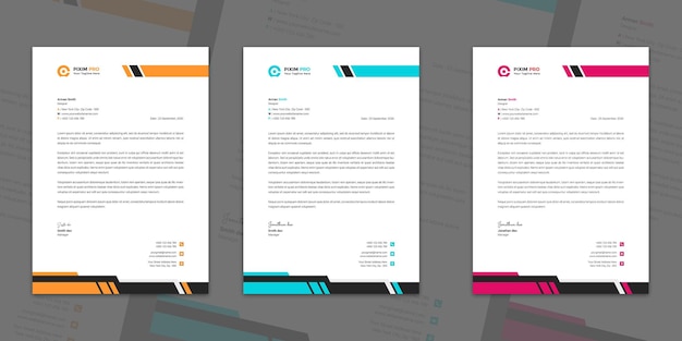 PSD free psd modern business letterhead template