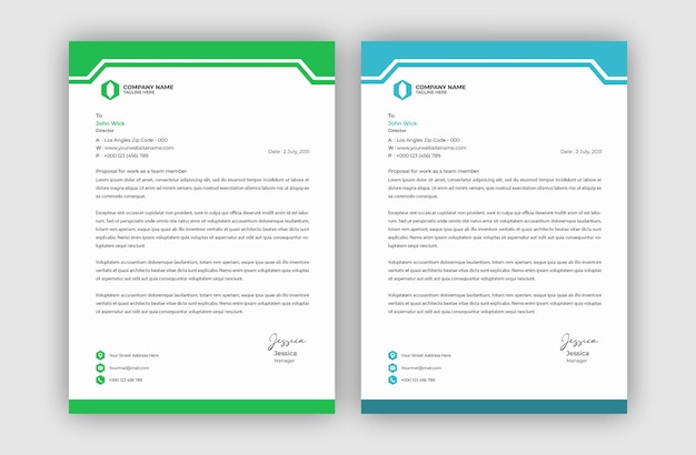 PSD free psd modern business letterhead template