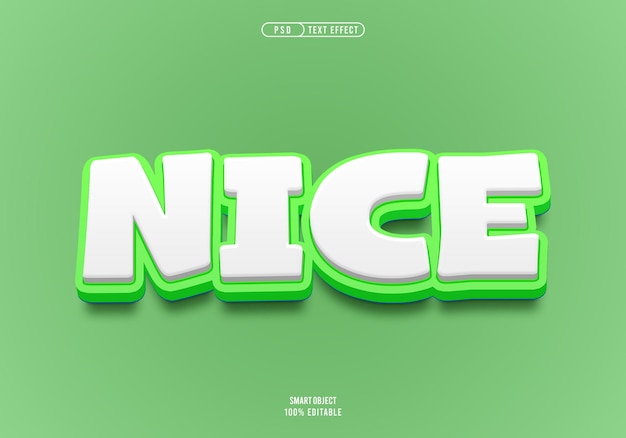 Free psd nice editable 3D text effect