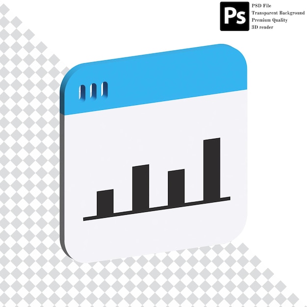 Free PSD photo graph plan and growing strategy for marketing business and finance concept 3d render