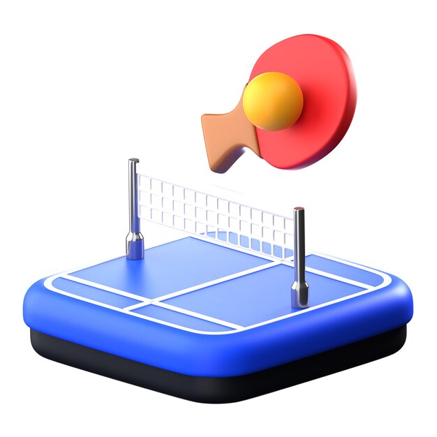 Iconica 3d di ping pong psd gratuita