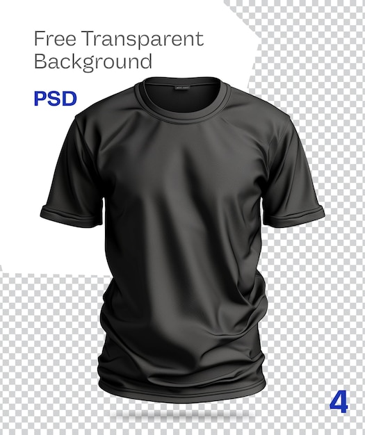 PSD free psd plain black mock shirt