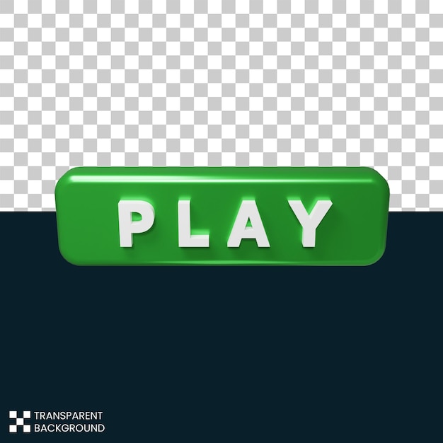 free psd play logo 3d render