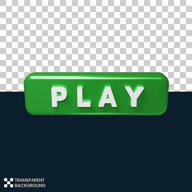 PSD free psd play logo 3d render