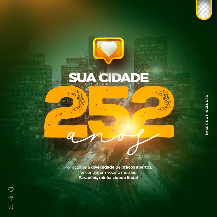 PSD free psd post template social media design for city anniversary aniversario da cidade