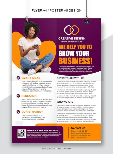 PSD free psd premium flyer for business or marketing agency