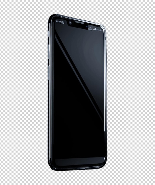 PSD リアルなモバイルデバイスを透明な背景に隔離してモックアップに使用できます