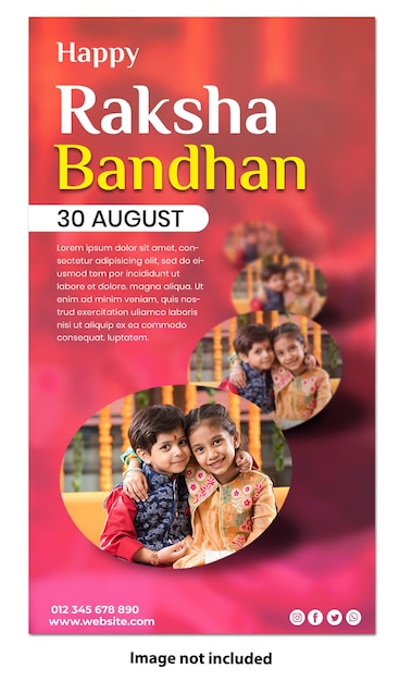 Modello di post sui social media per la celebrazione di raksha bandhan psd gratuito