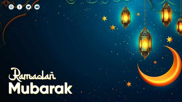 PSD free psd ramadan kareem arabian lantern with islamic tradition social media banner poster