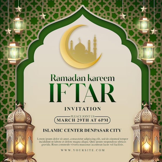 PSD free psd ramadan kareem iftar instagram template