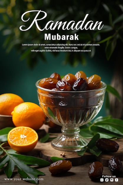 Free psd ramadan mubarak social media template design